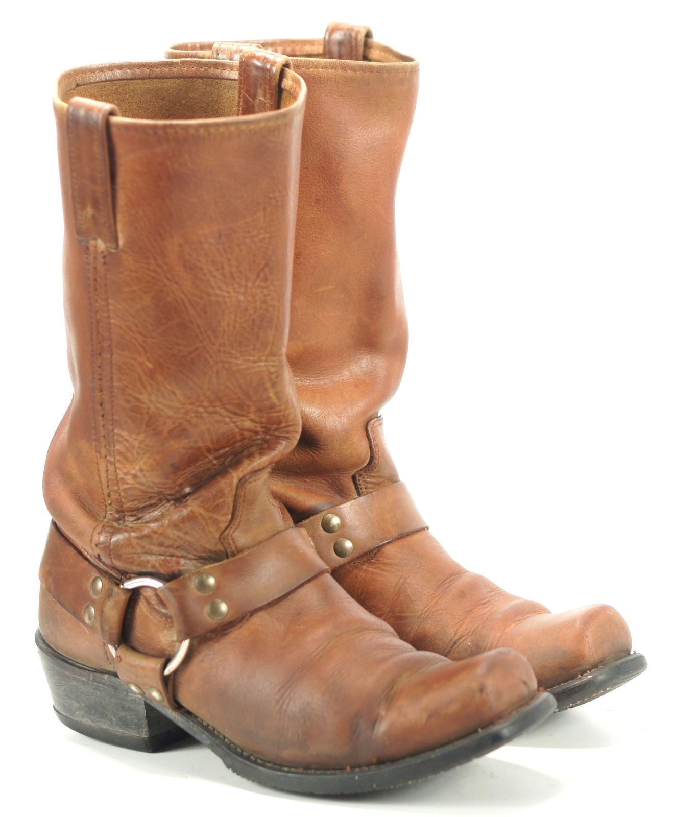 retro leather motorcycle boots
