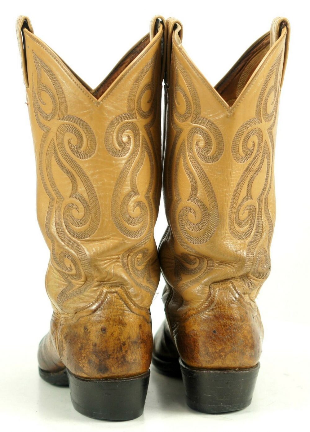 tony lama chocolate vintage smooth ostrich