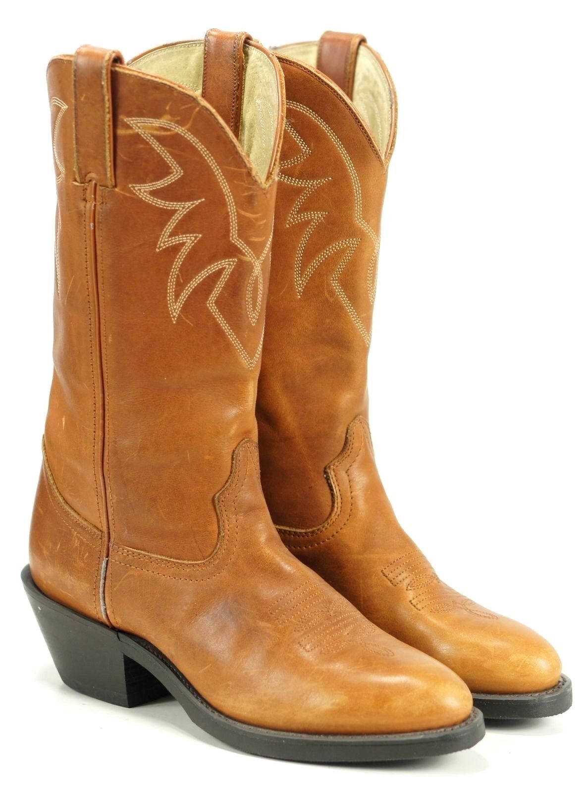Durango Women's Brown Leather Cowboy Work Boots RD762 Discontinued 6.5 ...