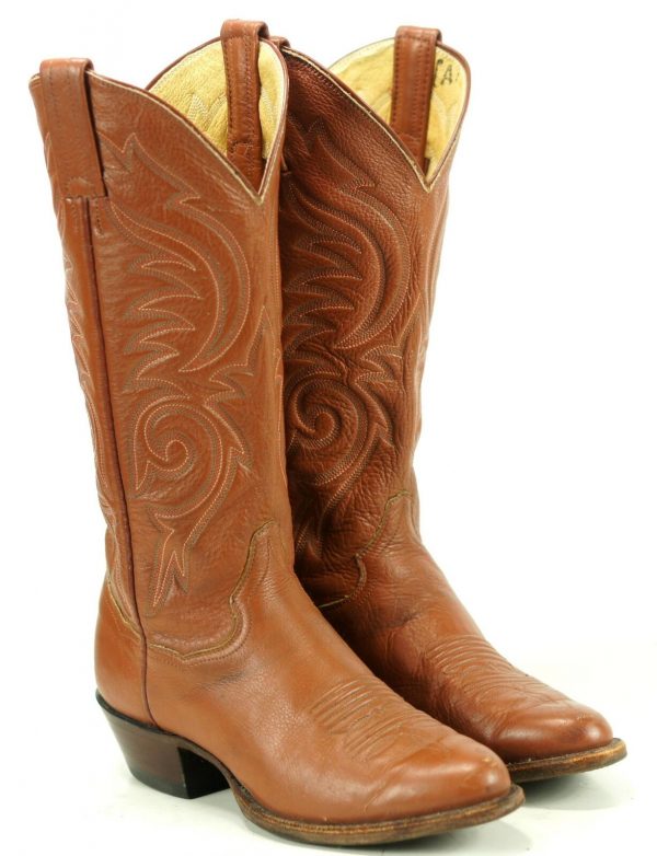 Sanders Women's Brown Leather Western Cowboy Cowgirl Boots Boho Festival 5.5 B