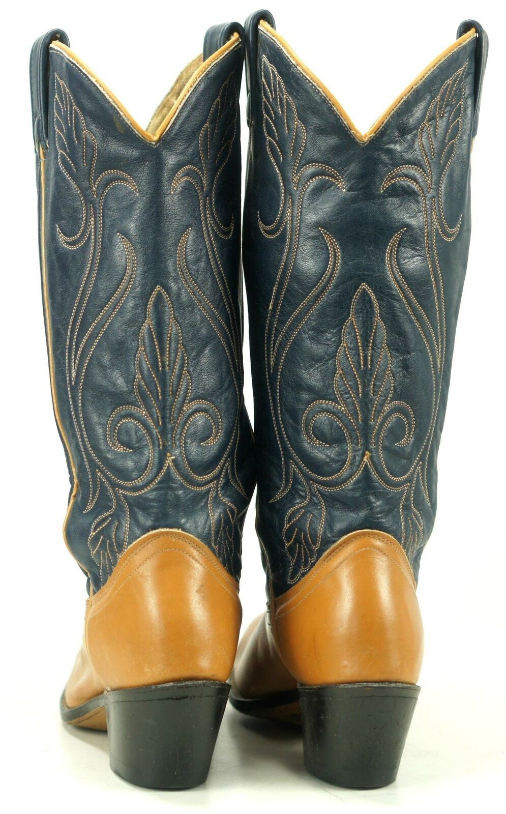 blue metallic cowboy boots