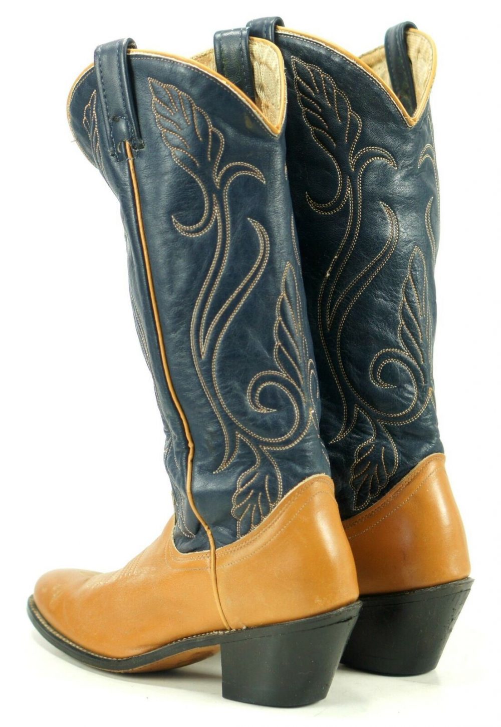 blue metallic cowboy boots