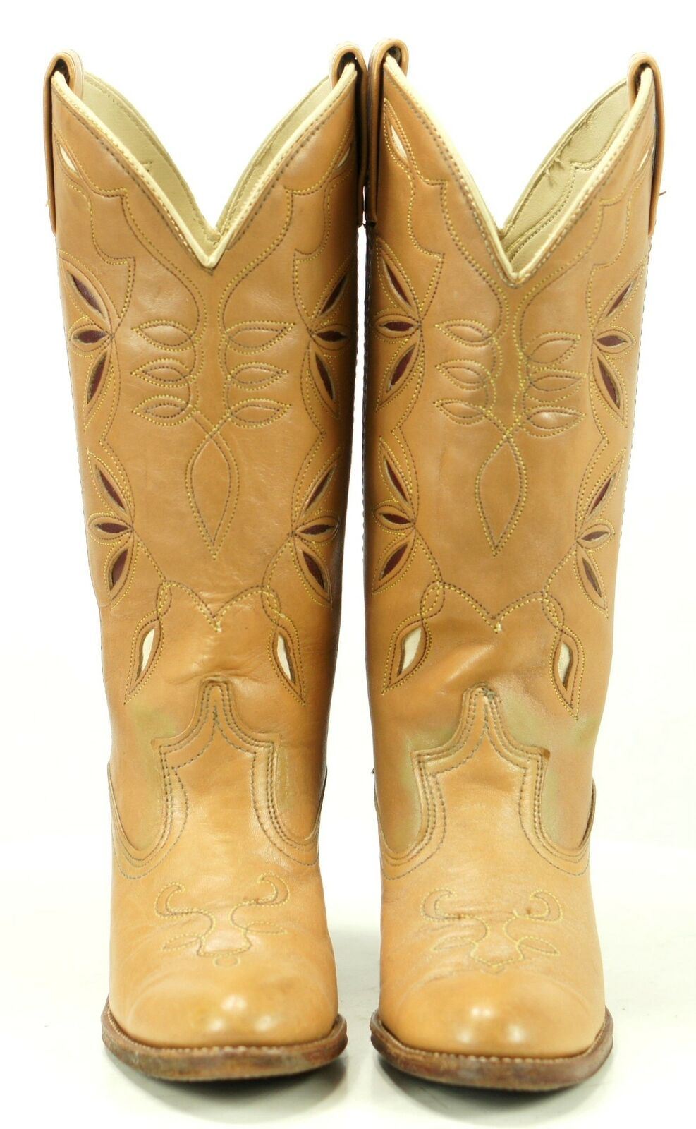Acme Dingo Women's Flower Inlay Cowboy Boots Boho Festival Vintage US ...