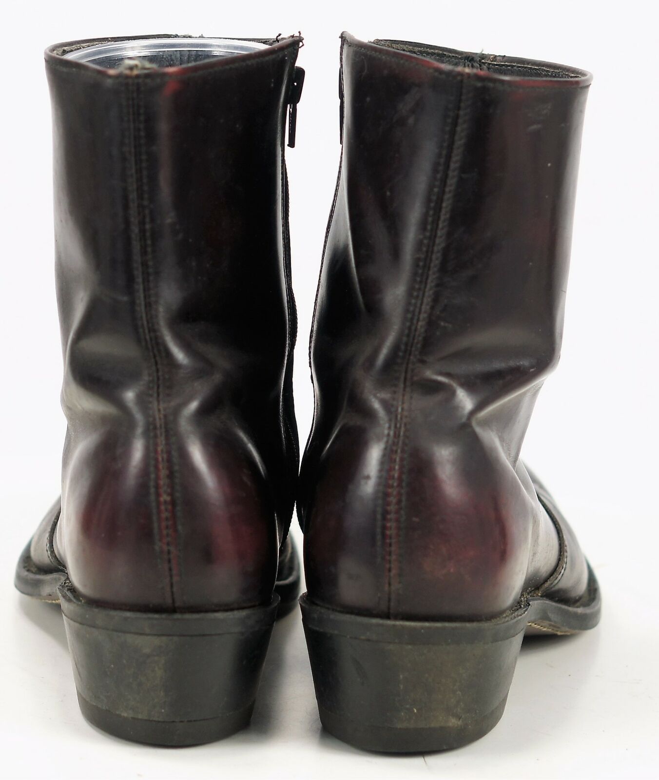 burgundy half boots