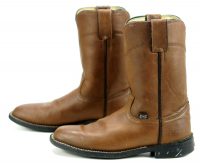 justin basics brown ropers boots women (2)