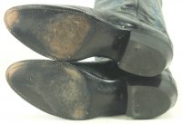 VINTAGE JUSTIN USA MADE BLACK LIZARD COWBOY BOOTS MENS (6)A