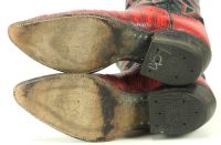 tony lama vintage red lizard cowboy western boots men