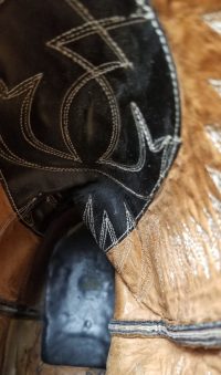 Justin Ft Worth Black Cowboy Boots Pointy Toe Vintage 70s US Made Men