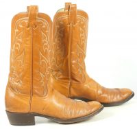 Larry Mahan Caramel Leather Cowboy Western Boots Vintage US Made Men