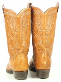 Larry Mahan Caramel Leather Cowboy Western Boots Vintage US Made Men