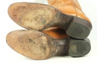 Larry Mahan Caramel Leather Cowboy Western Boots Vintage US Made Men