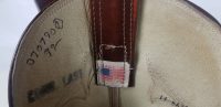 Olathe Cowboy Western Boots Brown Leather Deep Vees Vintage US Made Men