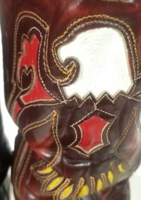 Texas Vintage Inlay Cowboy Western Boots Multicolor Eagles US Made Men