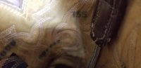 Tony Lama Brown Lizard Cowboy Boots Vintage Black Label US Made Mint Women