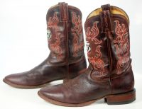 Tony Lama Centennial Anniversary Cowboy Western Boots Brown Leather Men