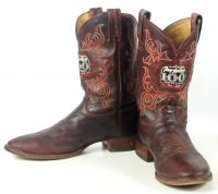 Tony Lama Centennial Anniversary Cowboy Western Boots Brown Leather Men