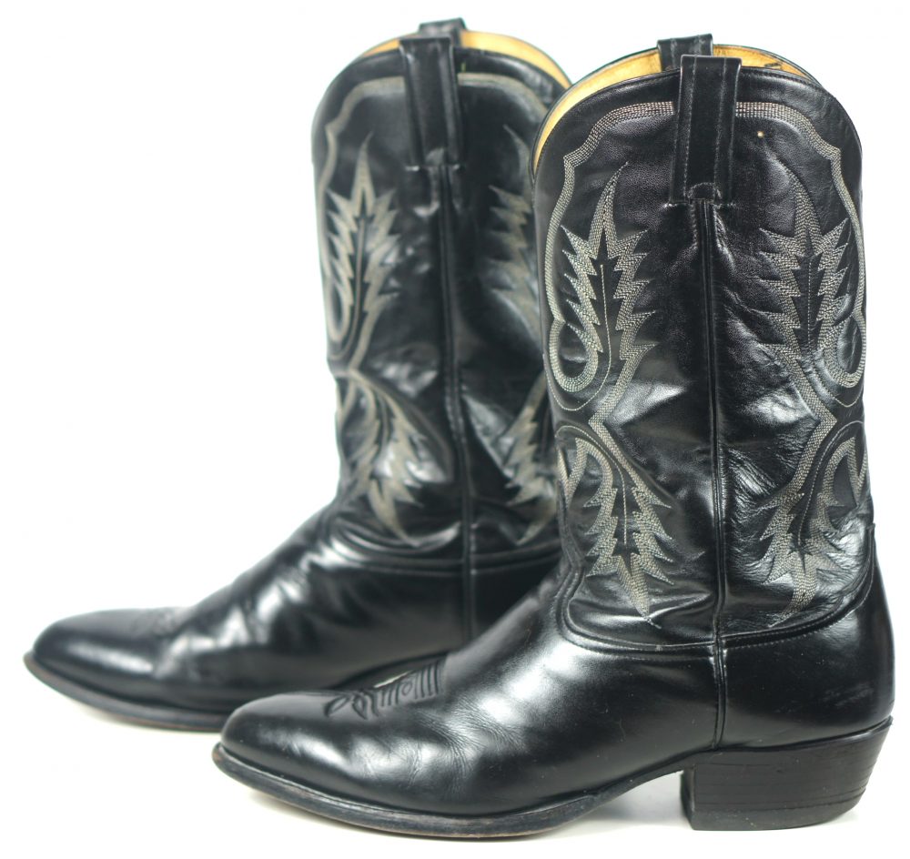 black boots men cowboy