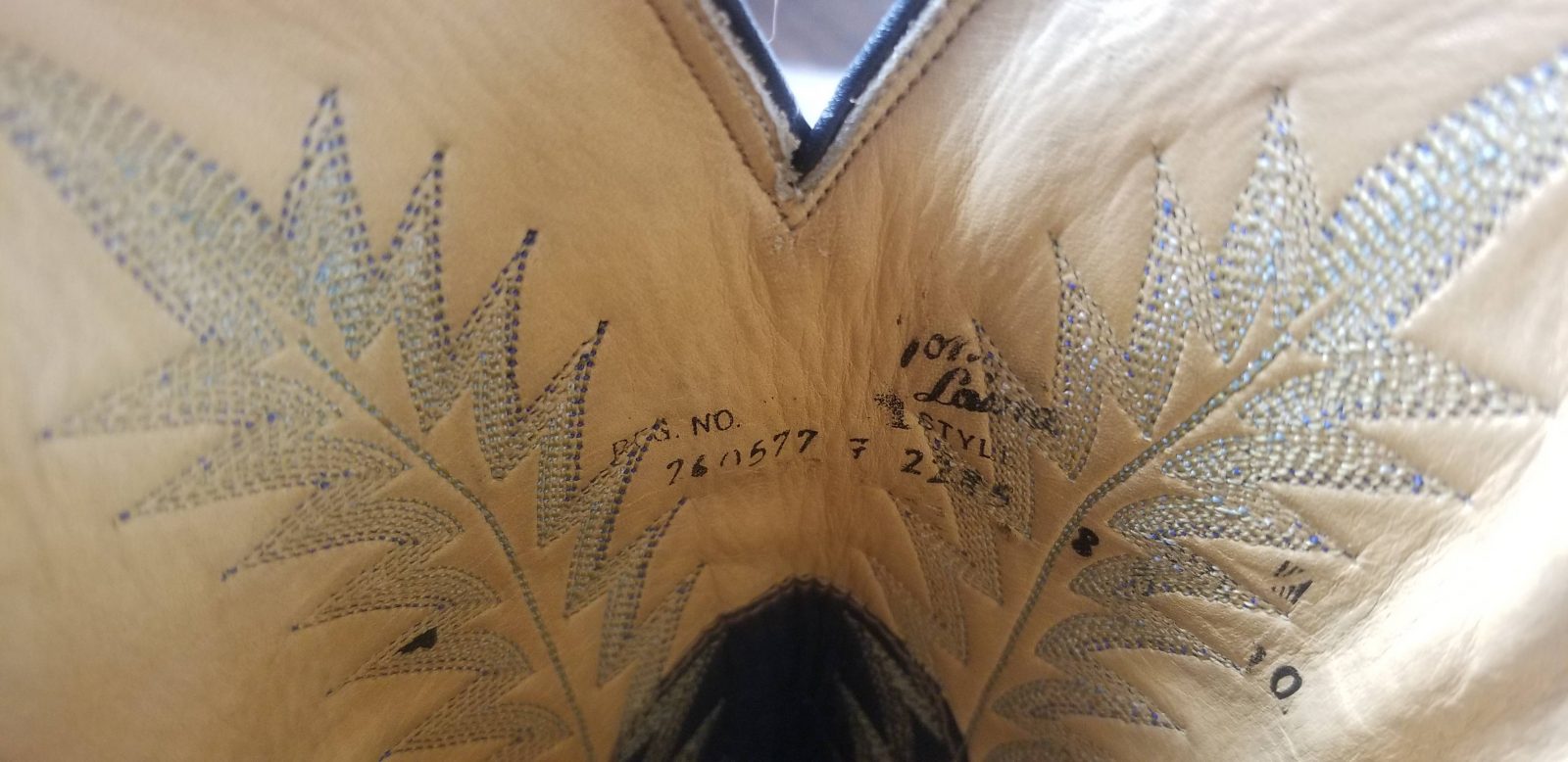 Tony Lama Turquoise And Navy Blue Cowboy Boots Vintage Black Label Womens 8 B (13)