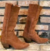 jr custom suede cowboy riding boots vintage womens (3)