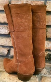 jr custom suede cowboy riding boots vintage womens (5)