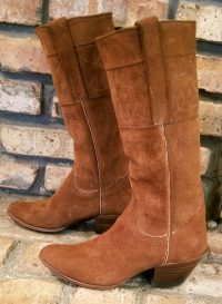 jr custom suede cowboy riding boots vintage womens (6)
