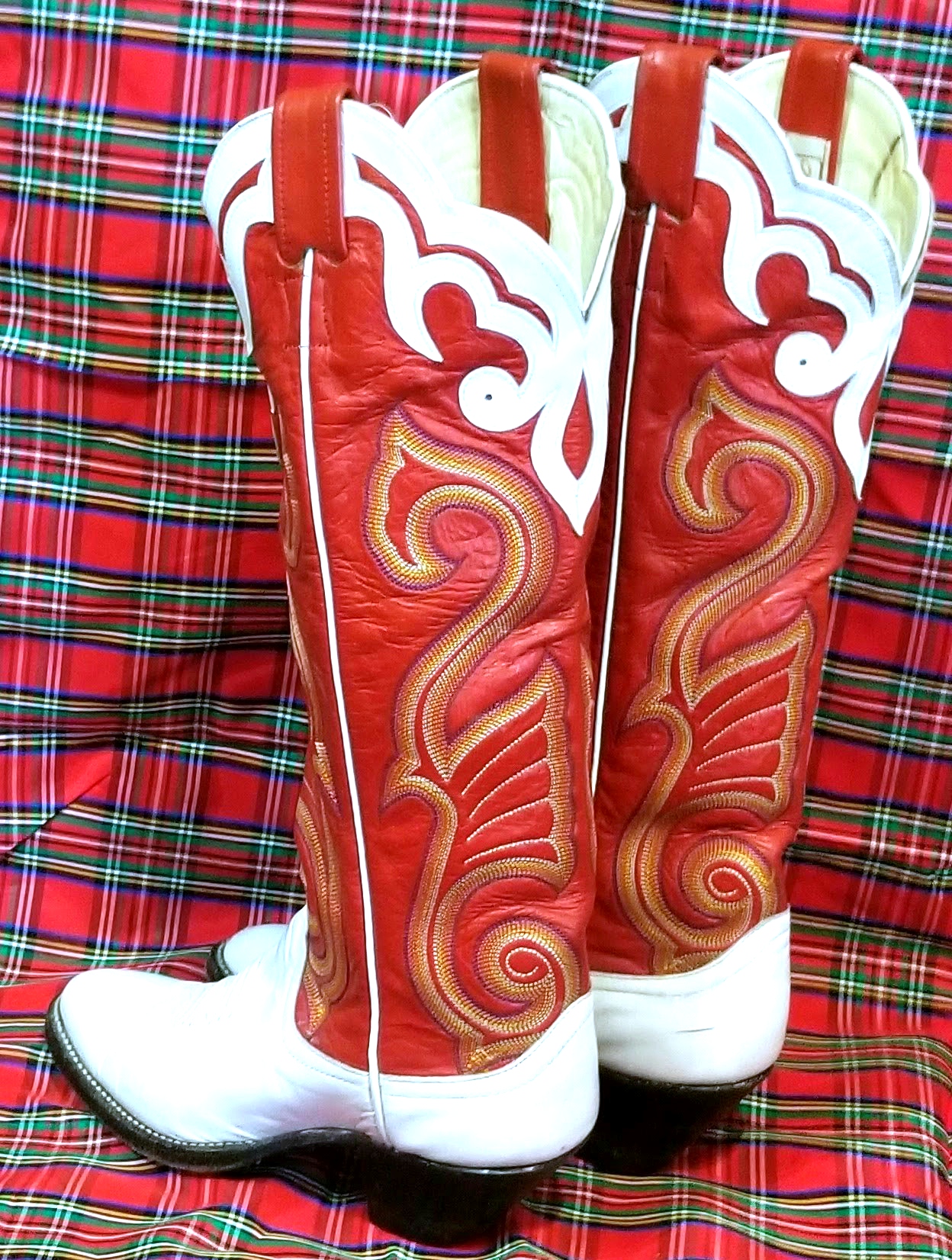 larry mahan vintage womens cowbot western boots (1)