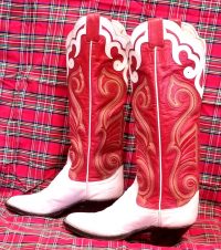 larry mahan vintage womens cowbot western boots (2)