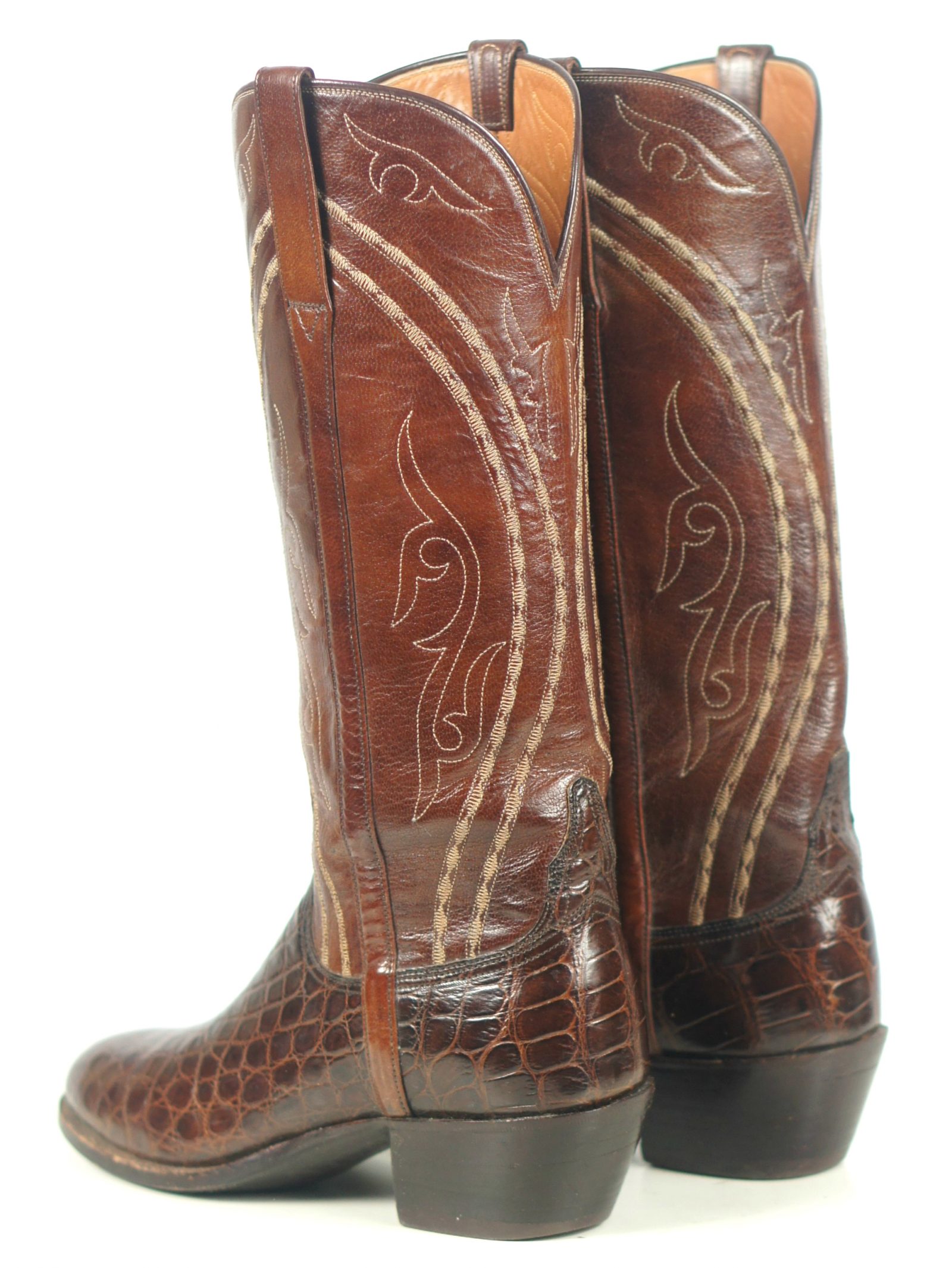 lucchese brown alligator boots