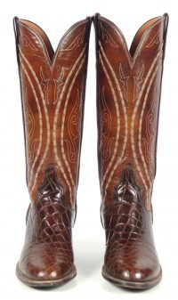 lucchese alligator san antonio vintage cowboy western boots womens (11)