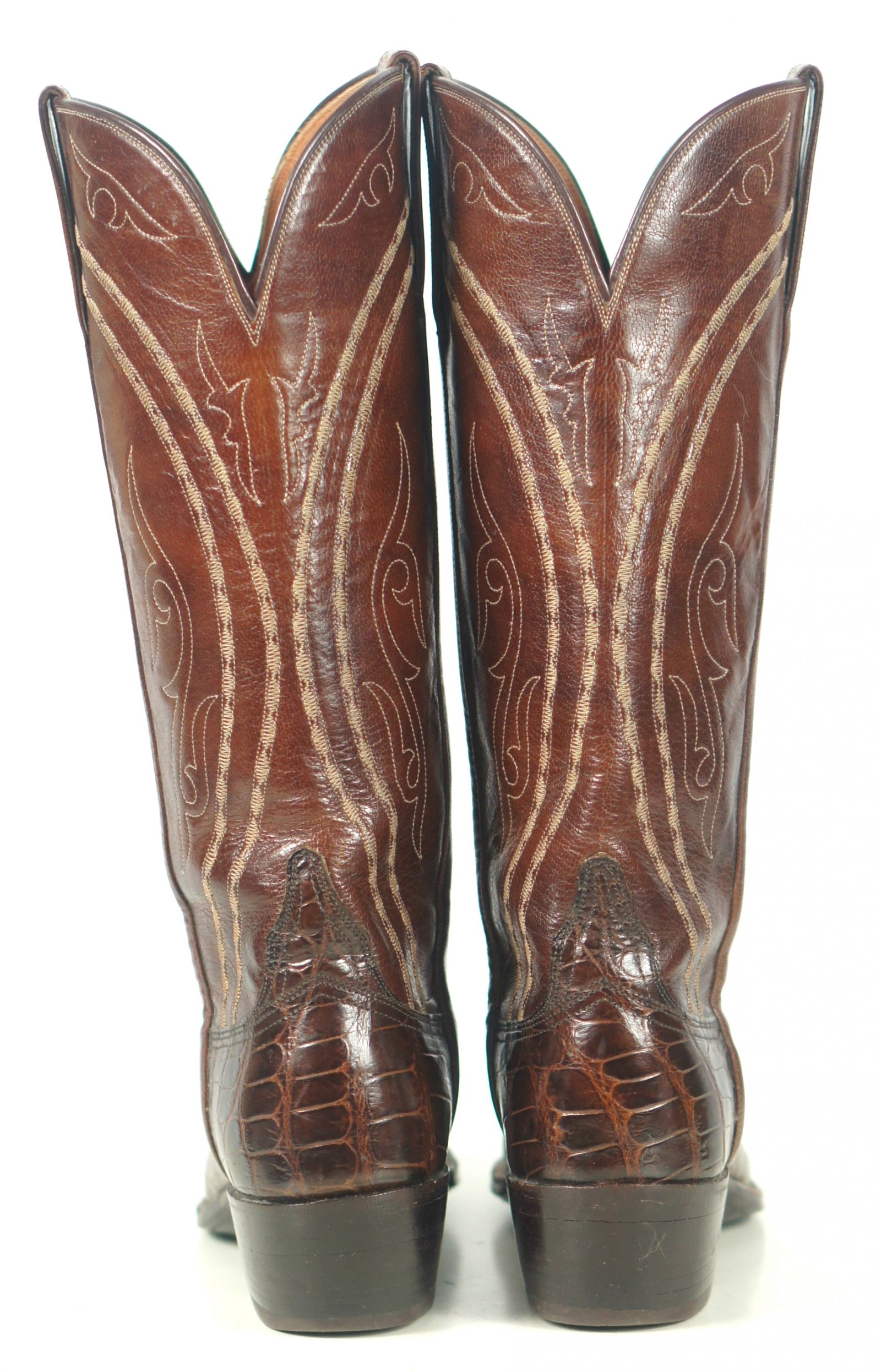lucchese alligator san antonio vintage cowboy western boots womens (6)