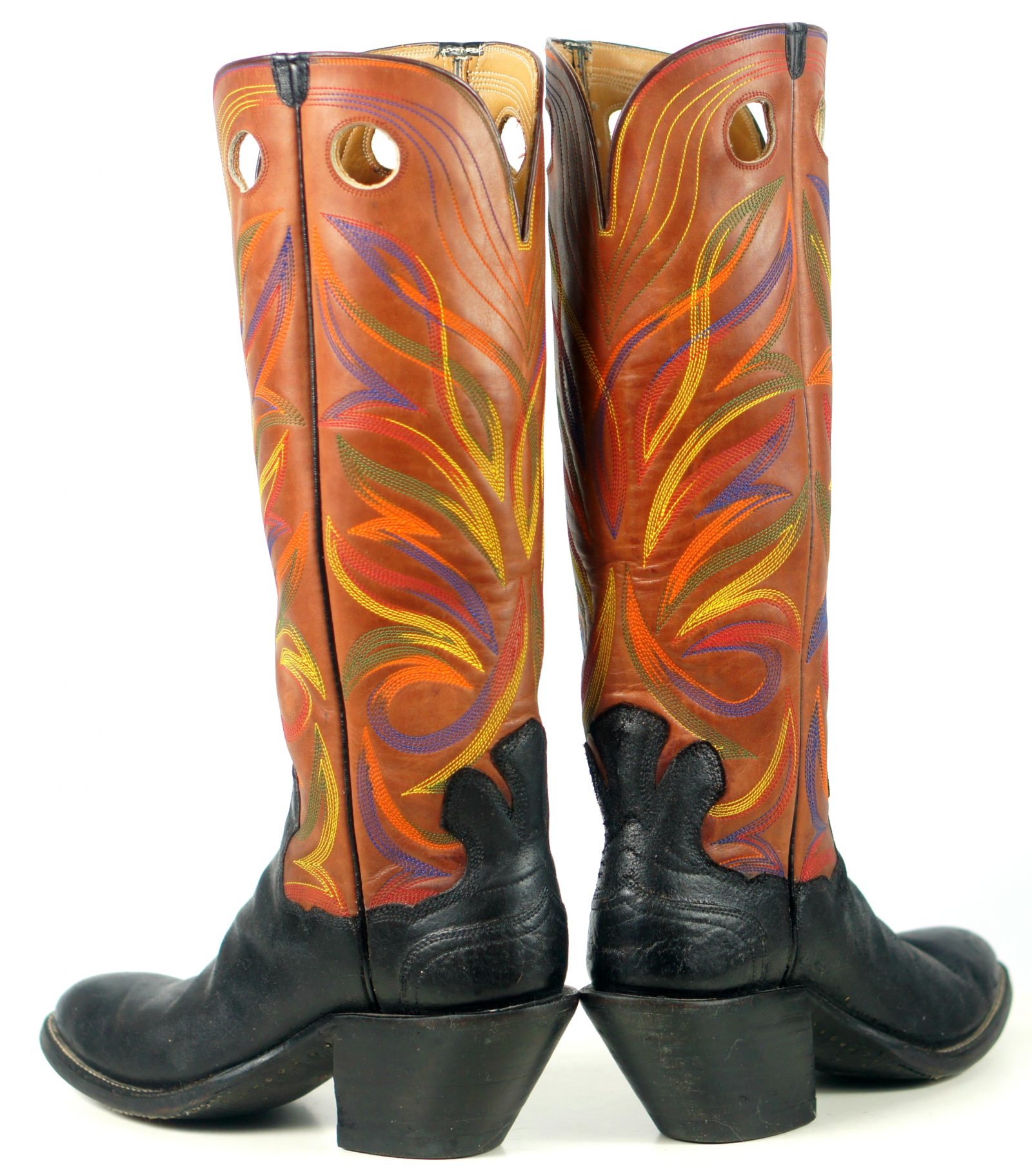 leather buckaroo shoes