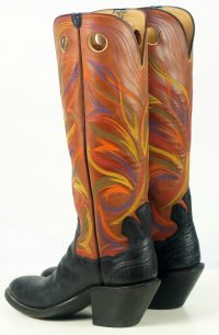 paul bond knee high tall buckaroo cowboy boots womens (11)
