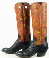 paul bond knee high tall buckaroo cowboy boots womens (12)