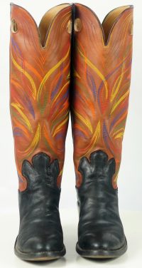 paul bond knee high tall buckaroo cowboy boots womens (6)