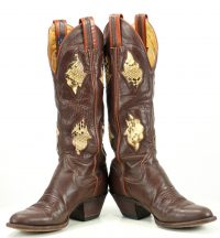 sanders womens vintage cowboy boots inlay snakeskin (12)