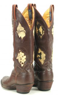 sanders womens vintage cowboy boots inlay snakeskin (9)