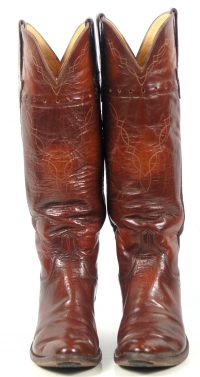 to stanley custom vintage nee high brown cowboy boots womens (1)