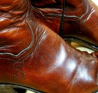 to stanley custom vintage nee high brown cowboy boots womens (12)