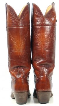 to stanley custom vintage nee high brown cowboy boots womens (5)