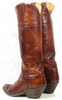to stanley custom vintage nee high brown cowboy boots womens (6)