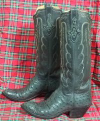to stanley womens custom tall gray full quill ostrich cowboy western boots (3)