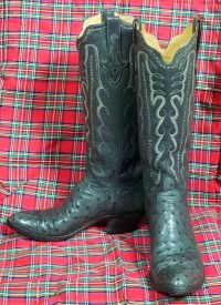 to stanley womens custom tall gray full quill ostrich cowboy western boots (4)