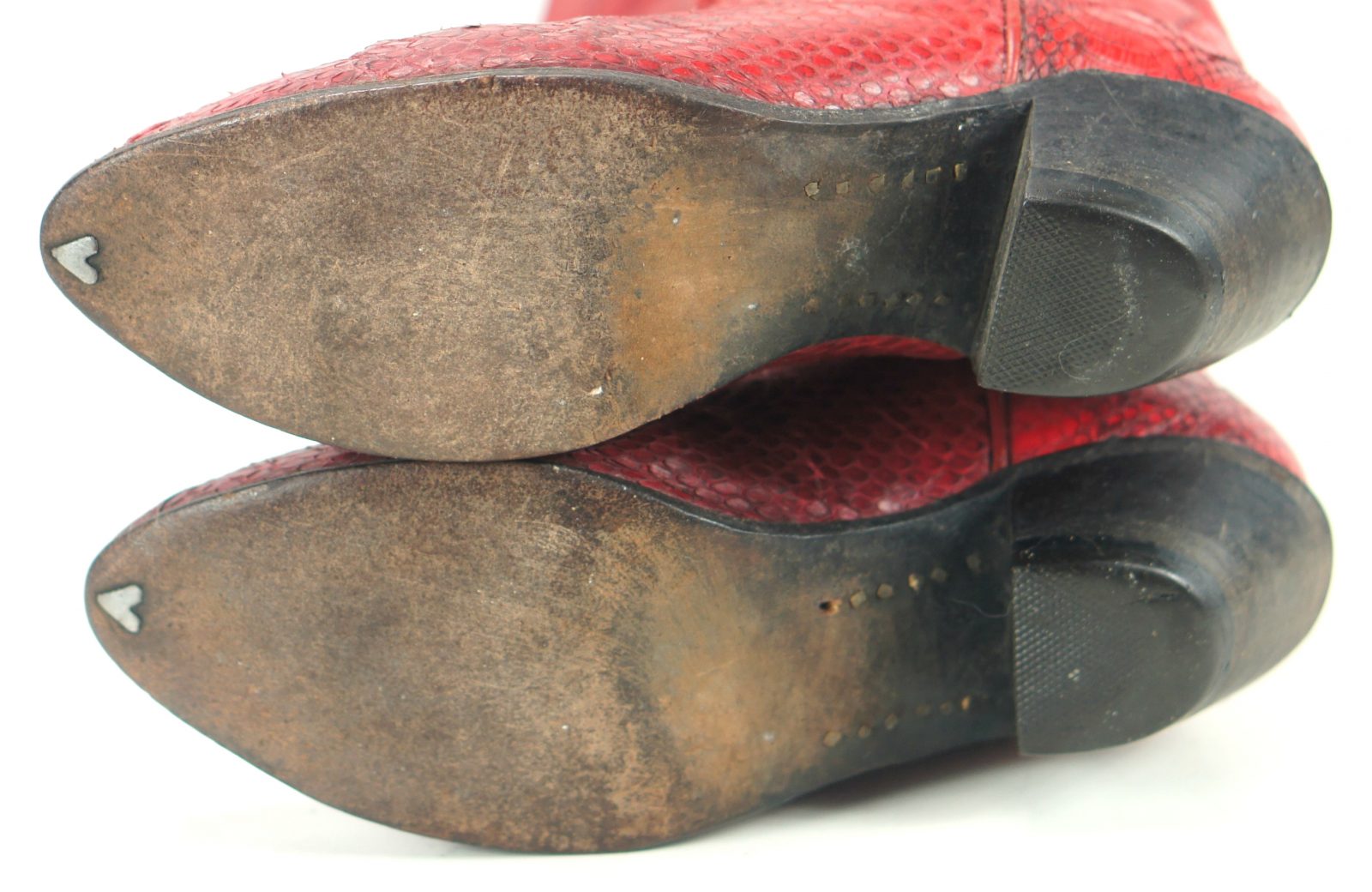 tony lama red womens snakeskin tall cowboy boots (11)