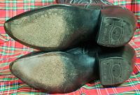 vintage custom black eel skin cowboy western boots womens (10)