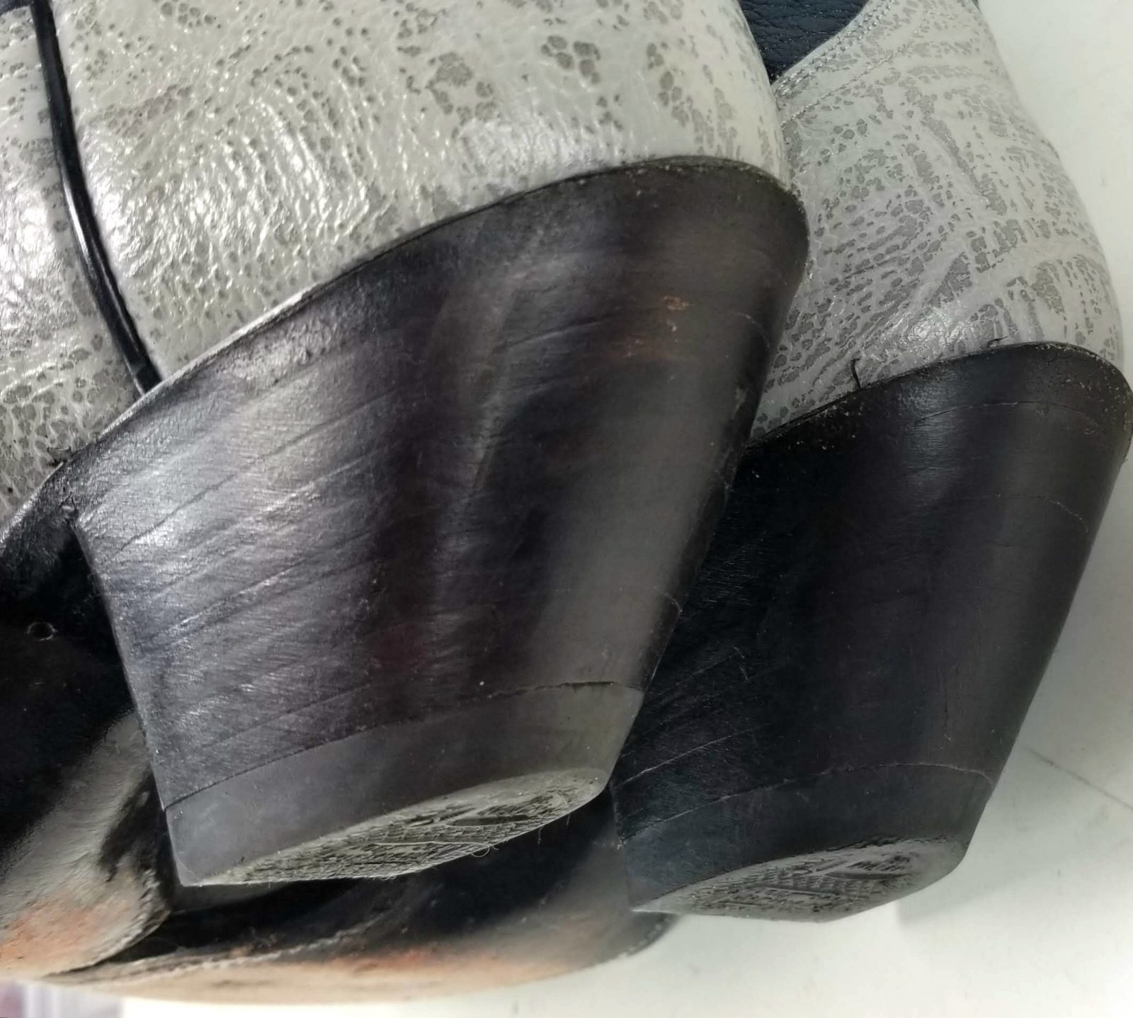 vintage justin blue and gray leather cowboy western boots womens (17)