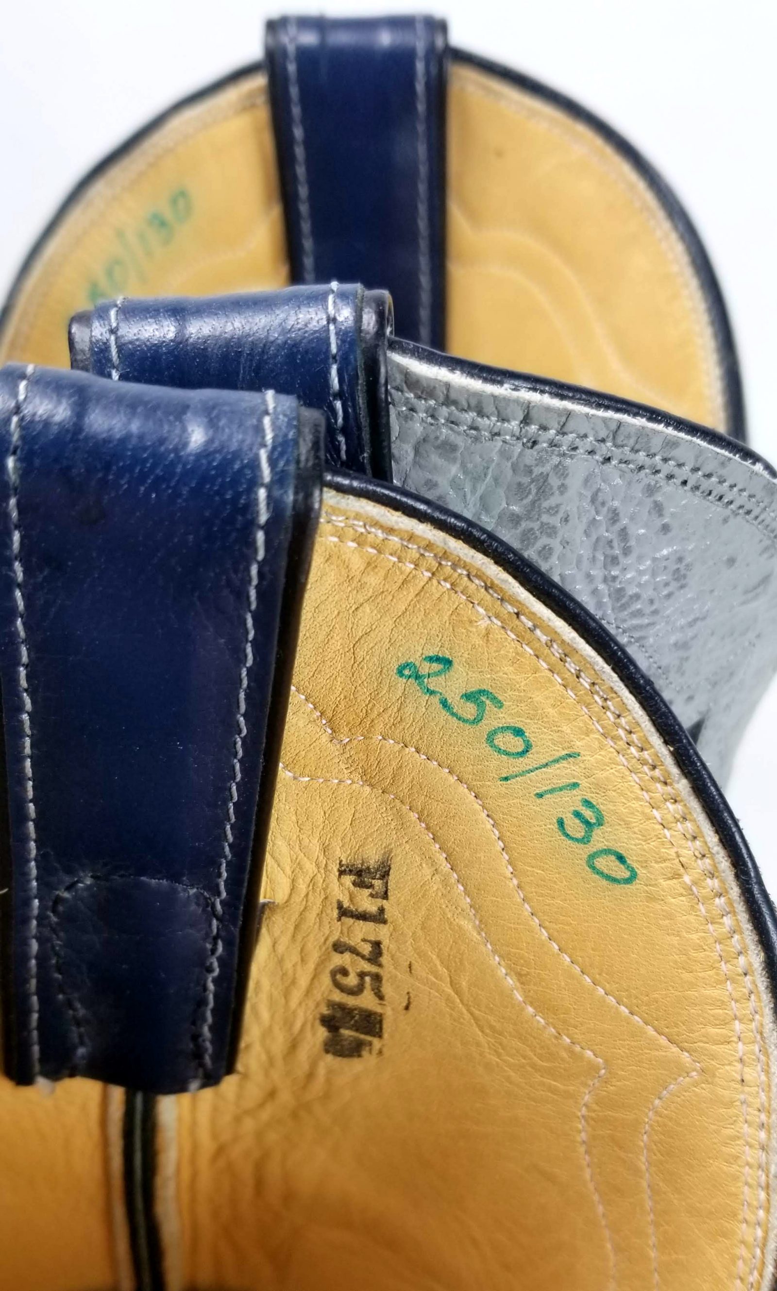 vintage justin blue and gray leather cowboy western boots womens (19)