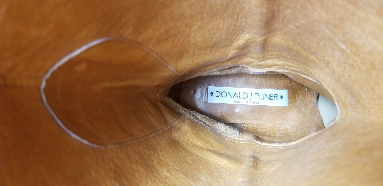 Donald Pliner Black & Brown Patent Leather Cowboy Western Boots Italy Women