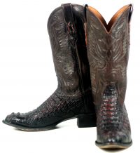 Lucchese 2000 Burgundy Caiman Alligator Exotic Cowboy Western Boots Men