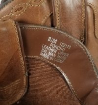 Maripe Poncho Brown Leather Slouch Cowboy Boho Snip Toe Boots Women