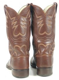 Rare Rusty Franklin Brown Leather Cowboy Boots San Angelo Handmade Men